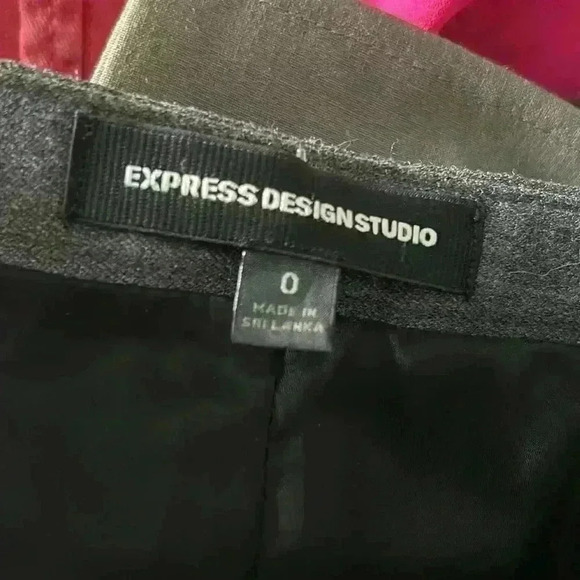 Express Skirt Womens Gray Pencil Mini Stretch Paneled Straight Career Office - Picture 7 of 7